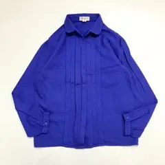 IMAGINA レナウン レトロ 古着 ピンタック ブラウス ウール100%