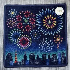 【FEILER】フェイラー♡スパークリングナイト ネイビー×ブルー ハンカチのサムネイル