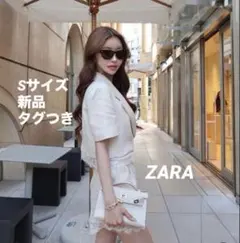ZARA レースショートブレザー Sサイズ 新品タグ付き - メルカリ