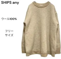 （929)シップスエニィ ウール ジャガード ラウンドヘム ニット プルオーバーのサムネイル