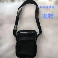 【3COINS】 はっ水ミニショルダーバッグ(ブラック) 新品 スリコ