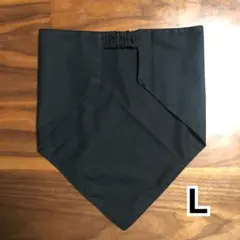 三角巾　ハンドメイド　両面黒　Lサイズ