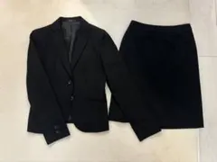 ［COMME CA ISM］黒のビジネス・リクルートスーツ上下セット