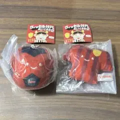 ヴィッセル神戸のぬいぐるみ 2点セット　ボール　ユニフォーム　ガチャ