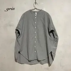 grin グリン　 先染めタイプライターエッグチュニックシャツのサムネイル