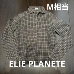 ELIE PLANETE チェック柄長袖シャツ
