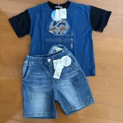 ポケモン Tシャツとデニムショートパンツセット 110cm