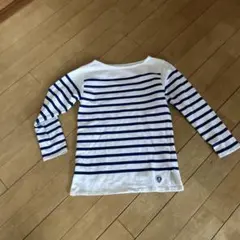 Orcival ストライプ 長袖カットソー 白と青