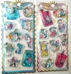 キラキラウォーターinシール ウォーターシール 水入りシール ゆめかわ