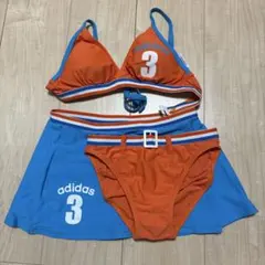 adidas セパレート水着 3 オレンジ/ブルー