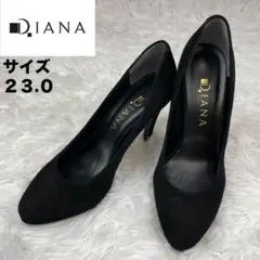 超極美品✨DIANAダイアナ✨ハイヒール✨23.0cm✨ラウンドトゥ✨スエード黒