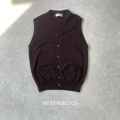 WEATHERCOCK/ニットベスト/M/濃茶/毛100%/綺麗め/カジュアル