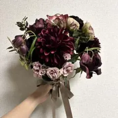 ウェディング　ブーケ　ブートニア　造花　結婚式