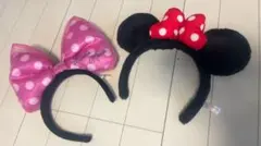 ミニー・マウス カチューシャ 2点セット