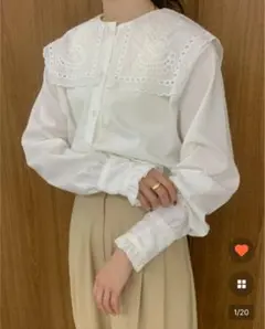 solov RIPPLES EMBROIDERY GAUZE TOPS - メルカリ