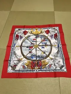 値下げHERMES カレ90《La Marine en Bois》シルクスカーフ - メルカリ
