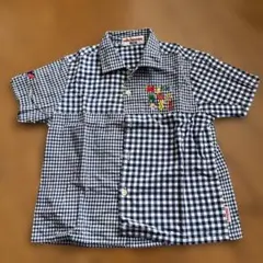 MIKIHOUSE 半袖シャツ 100cm ネイビー