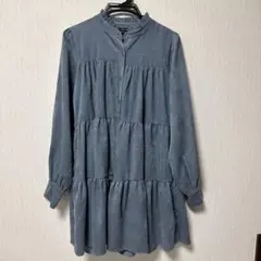 AS KNOW AS PINKY ブルーグレー 長袖チュニック