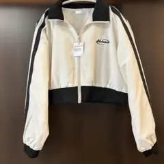 Notable クロップドジャケット ホワイト/ブラック