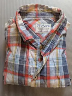 【美品】NICOLE CLUB FOR MEN メンズ 七分袖チェックシャツ