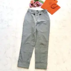 超希少★HERMES ジョッキー パンツ ジョッパーズ 千鳥格子 ストレッチ40のサムネイル