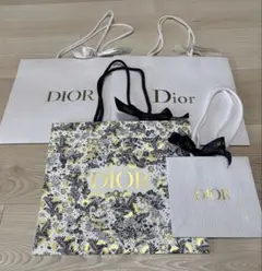 Dior ディオール ショッパー リボン付 4枚セット 紙袋 ショップ袋 ギフト