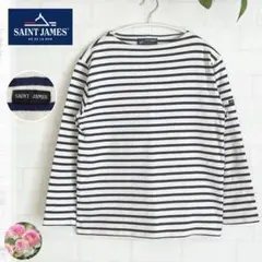 【美品】 セントジェームス ボーダー カットソー フランス製 T3.5 ネイビー