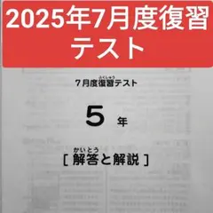 サピックス 5年生 2025年7月 7月度復習テスト 6月度マンスリー 5年小5