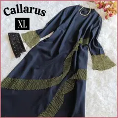 極美品♥カラルス パーティー ドレス オケージョン フレア 大きいサイズ