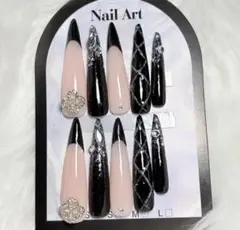 ギャル　ネイルチップ　ネイル　ロング　スナ系　量産型　y2k ワンホン