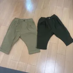 devirock 半ズボン 2色セット　カーキ110cm ベージュ120cm