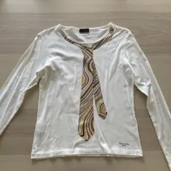 〈Paul Smith Black〉ネクタイプリント長袖Tシャツ