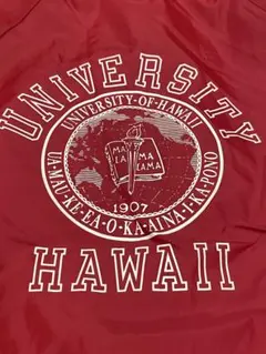 80s 90s USA製 SOFFE ナイロン コーチジャケット 赤 ハワイ大学