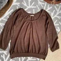 ブラウン 長袖　トップス　F