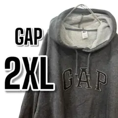 【921】GAP 2XL グレー パーカー オーバーサイズ USA古着　フード