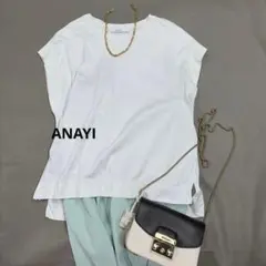ANAYI アナイ 半袖カットソー 白 ホワイト 36 綿のサムネイル