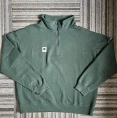 Columbia ハーフジップ スウェット 刺繍ロゴ スクエアロゴ Mサイズ