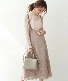 【プロポーションボディドレッシング】コードレースジャンパースカート