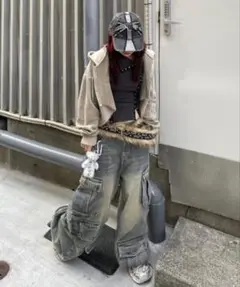 Never mind the XU デニムパンツ カーゴデニム カーゴパンツ
