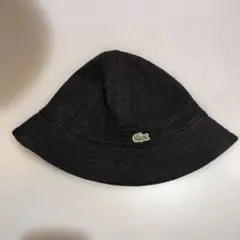 LACOSTE ブラック バケットハット 58cm　ウールポリエステルのサムネイル