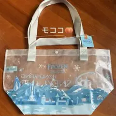 香港ディズニー　ワールドオブフローズン　アナ雪　クリアショッピングバッグ