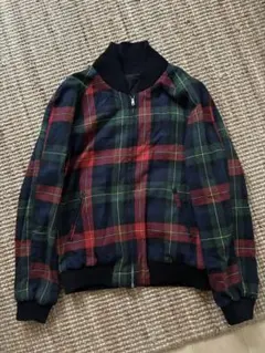 リバーシブルの中綿ジャケット チェック柄 ジャンパー