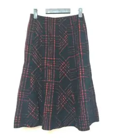 ピエスモンテ WOOL ウール混フレアスカート 38