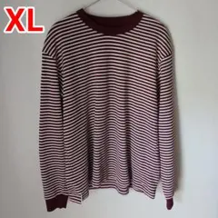 ユニクロ uniqlo ボーダー Tシャツ 長袖 カットソー ロンＴ XL