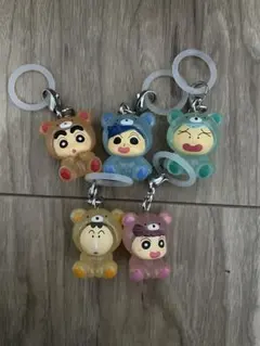 クレヨンしんちゃん みんなでくまパジャマ めじるしアクセサリー コンプリート