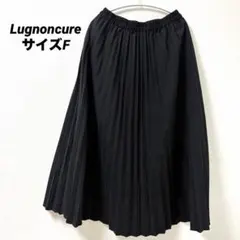 美品✨Lugnoncure ブラック プリーツスカート ウエストゴム サイズFのサムネイル