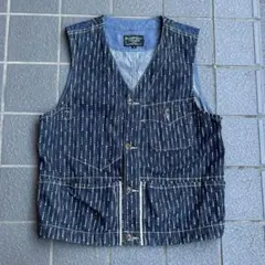 Schott デニムベスト/ワークベスト/ウォバッシュ/シンチバック/赤耳
