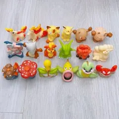 A ポケモンキッズ 初代ポケモン 18個セット 指人形 ソフビ フィギュア