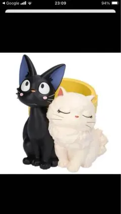 魔女の宅急便 ジジのプランター planter レア 希少 黒猫 フィギュア