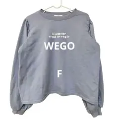 恋*☆様 WEGO プリントトレーナー ライトブルー F 薄い青紫色 可愛い ロ